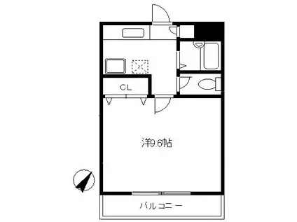 グレイス茅ヶ崎(1K/2階)の間取り写真