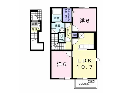 サンガーデン和泉参棟(2LDK/2階)の間取り写真