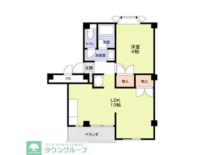 シェモア87(1LDK/1階)の間取り写真