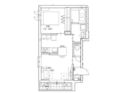 西所沢1丁目マンション(1LDK/1階)の間取り写真
