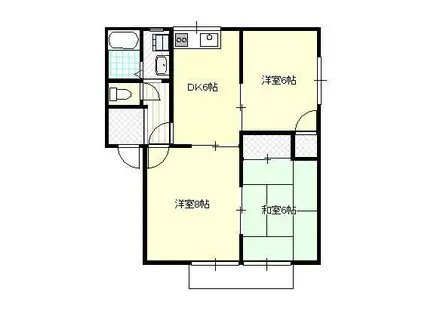 グランドメゾン遠石A(3DK/2階)の間取り写真