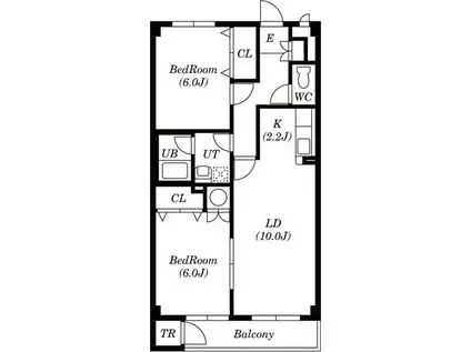 マイドリーム2(2LDK/4階)の間取り写真
