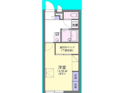 YOKOSUKA(1K/1階)の間取り写真