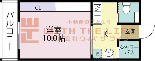 HAJIME(ワンルーム/1階)の間取り写真