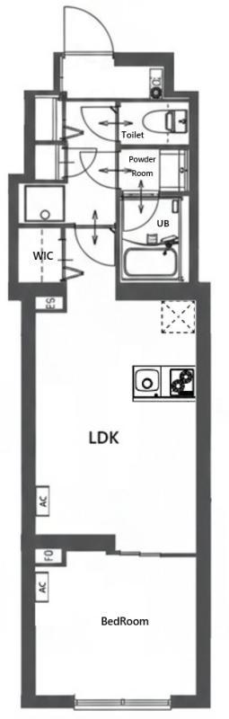 CREATIF東日暮里(1LDK/4階)の間取り写真