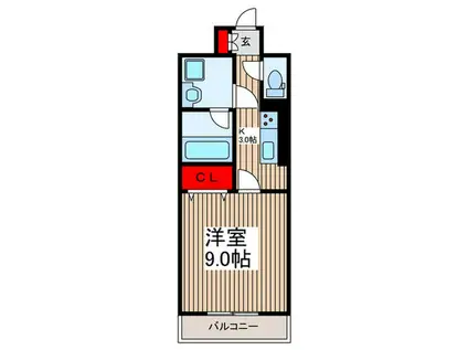 リバシィー浦和常盤(1K/12階)の間取り写真