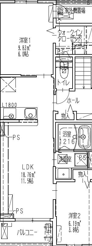千鳥町 3/27竣工 CASA N(2LDK/3階)の間取り写真