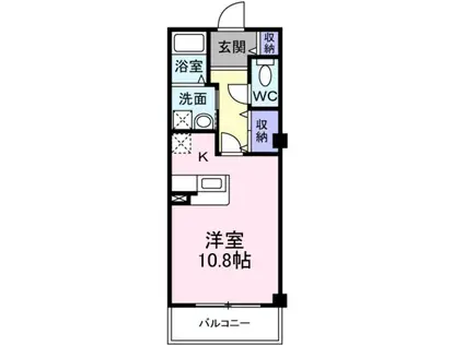 プレステージI(ワンルーム/3階)の間取り写真