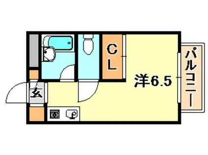 シャルマン前原(1K/2階)の間取り写真