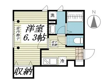 ラ・フレーズ奥沢(1K/1階)の間取り写真