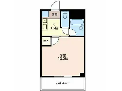 メゾン平成 III(1K/1階)の間取り写真