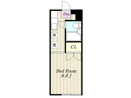 タツミハイツ(1K/3階)の間取り写真