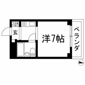 MARIYAハイツ(ワンルーム/3階)の間取り写真