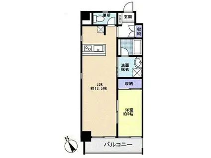 トゥレスエストレア(1LDK/2階)の間取り写真