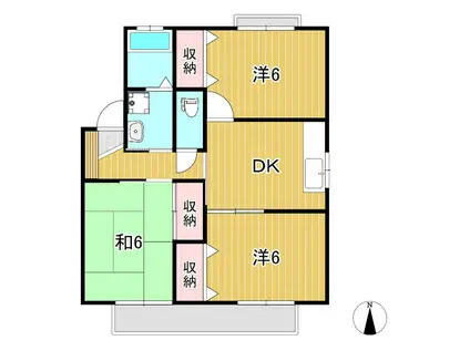 グランドハイツ大久保(3DK/1階)の間取り写真