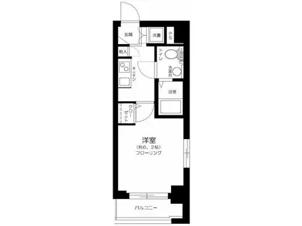 セルカディア石神井台(1K/2階)の間取り写真