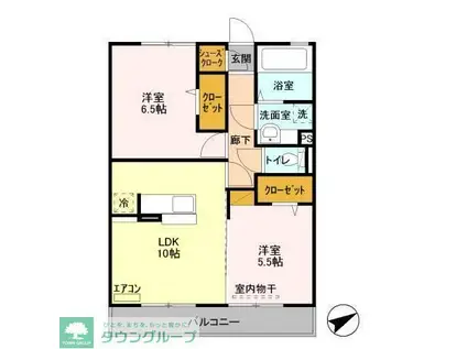 ルミエール(2LDK/3階)の間取り写真