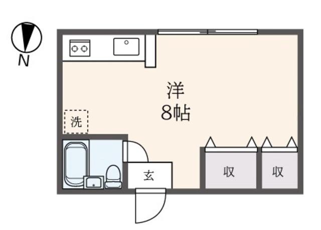アドラポスト(ワンルーム/1階)の間取り写真
