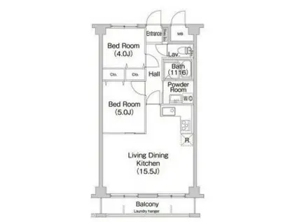 コンフォリアたまプラーザ(2LDK/3階)の間取り写真