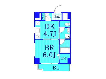 ケーアイサウスガーデン(1DK/7階)の間取り写真