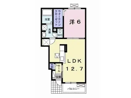 グランド I(1LDK/1階)の間取り写真