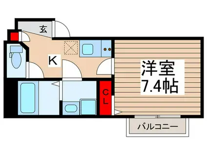NOARK緑町(1K/1階)の間取り写真