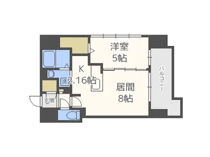 MODENA FINEST(1LDK/8階)の間取り写真