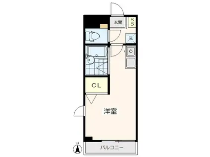 ウィンコーポ世田谷(ワンルーム/3階)の間取り写真