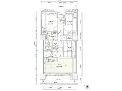 THE SENDAI TOWER一番町レジデンス(3LDK/12階)の間取り写真