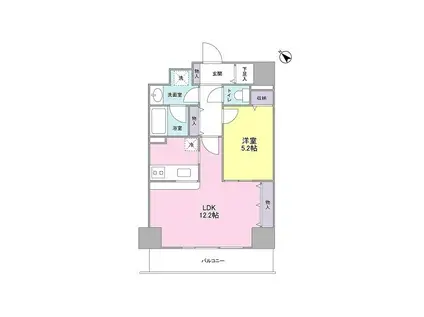 TKフラッツ渋谷(1LDK/1階)の間取り写真