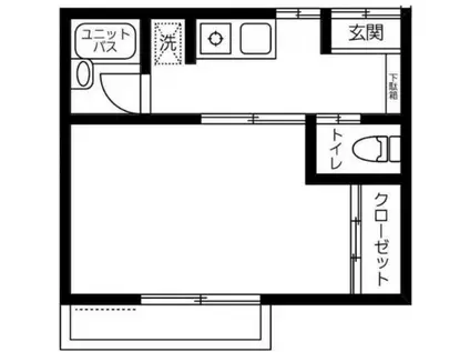 サンエール根津B(1K/2階)の間取り写真