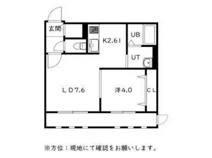 フェーラシュヴァル千歳II(1LDK/4階)の間取り写真