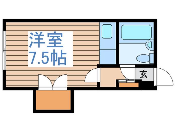 ホワイトビル(ワンルーム/5階)の間取り写真