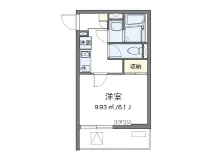 クレイノノーヴェ テラス(1K/1階)の間取り写真