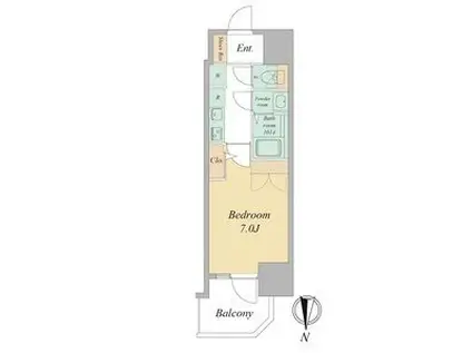 セレニテ東梅田アリエ(1K/8階)の間取り写真