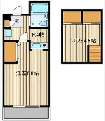 第3エクセルねり善(1K/2階)の間取り写真