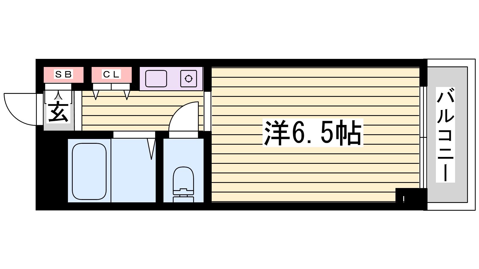 メゾンモンテ(1K/3階)の間取り写真