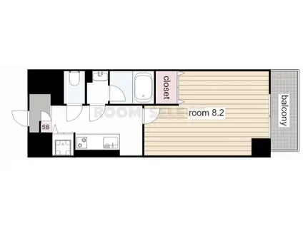 グリーンコート中島(1K/1階)の間取り写真