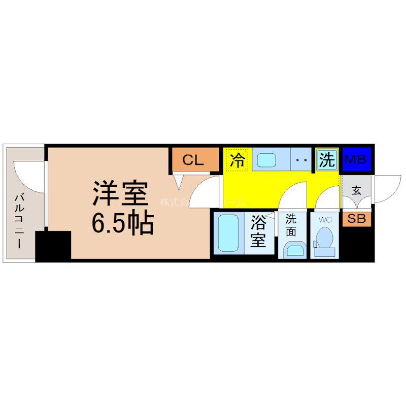 プレサンス新栄ユリシス(1K/8階)の間取り写真
