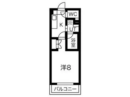 タウンライフ一社駅前(1K/2階)の間取り写真