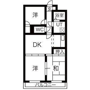 アーバンハイツ(3DK/3階)の間取り写真