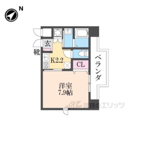 GLORYKISERA(1K/6階)の間取り写真