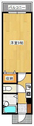 アトラエント(1K/2階)の間取り写真