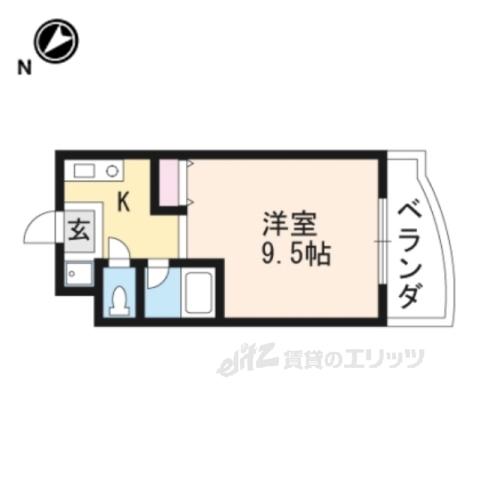 カルテットKOBORI C棟(1K/5階)の間取り写真