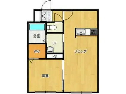 ポラリス元町(1LDK/4階)の間取り写真