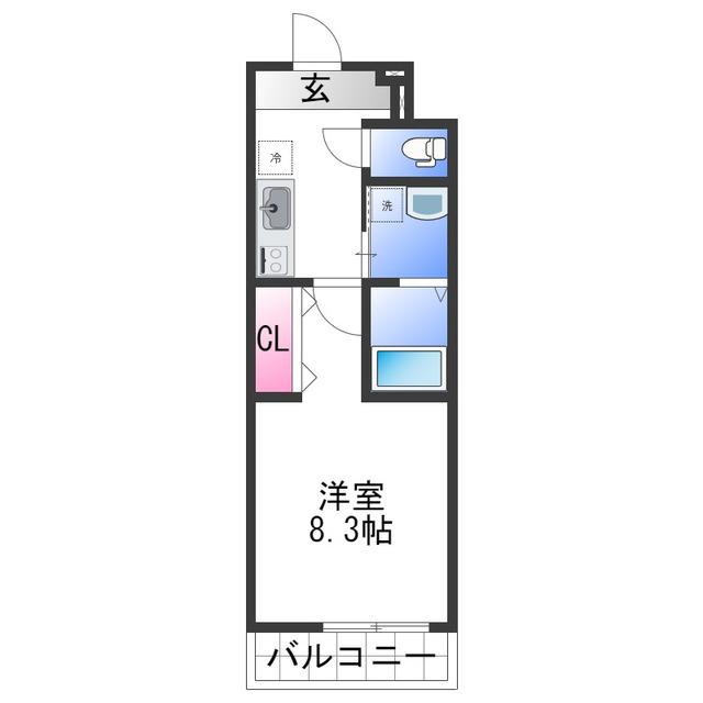 フジパレス和歌山駅東II番館(1K/3階)の間取り写真