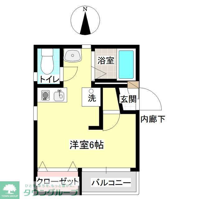 シャングリラ町田(ワンルーム/1階)の間取り写真