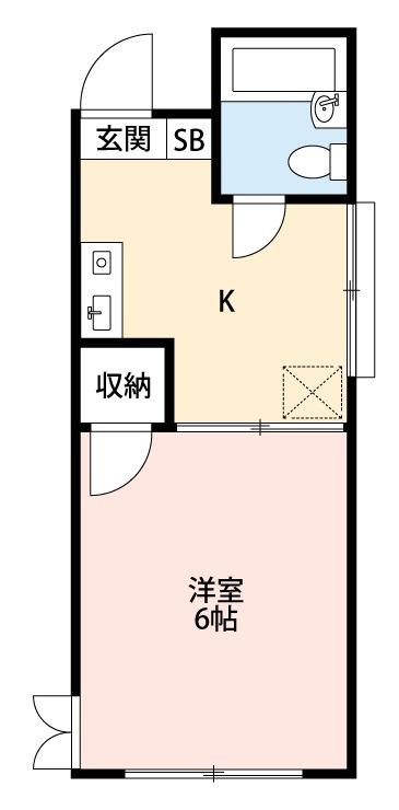 メゾン泉水(1K/1階)の間取り写真