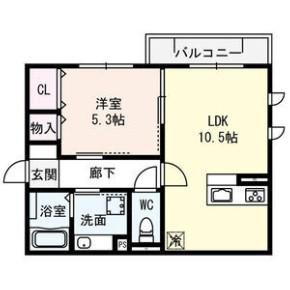 HAPPINESS.T-FIFTEEN-(1LDK/1階)の間取り写真