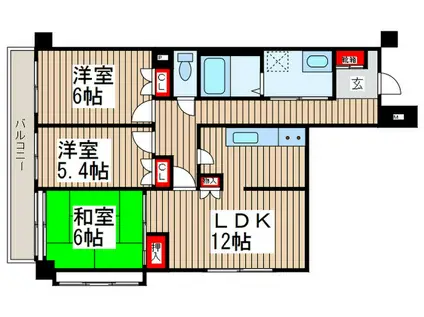 サントルヴィラージュ(3LDK/3階)の間取り写真